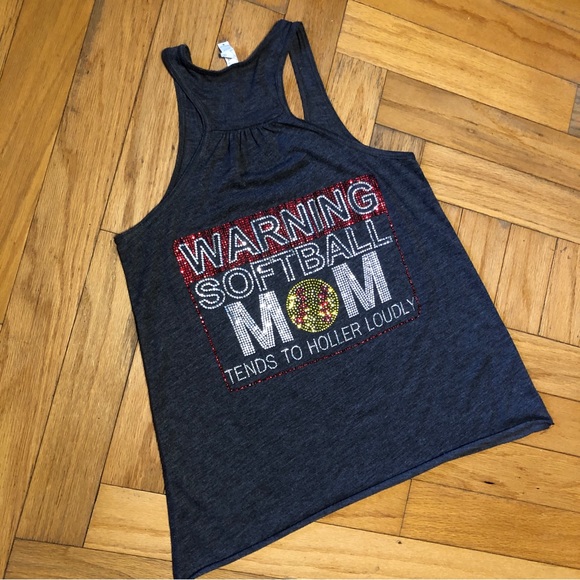 Softball Flowy Tank, Softball Mom - Picture 4 of 5